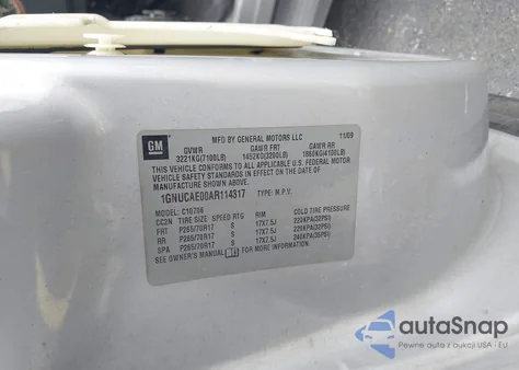 2010 Chevrolet Tahoe Ls z USA, uszkodzony, nr VIN 1GNUCAE00AR114317